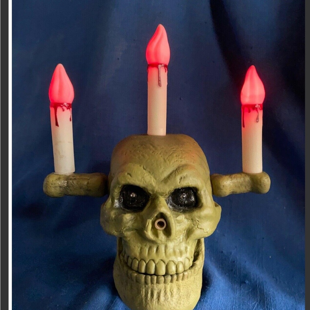 ⚠️💀Skull Candle Holder with White Candles